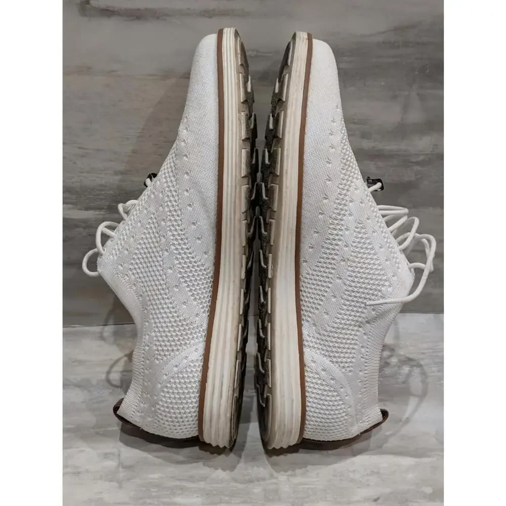 JXSN Ultralights Memory Foam White Knit Men's Oxford Shoes Sz 9.5